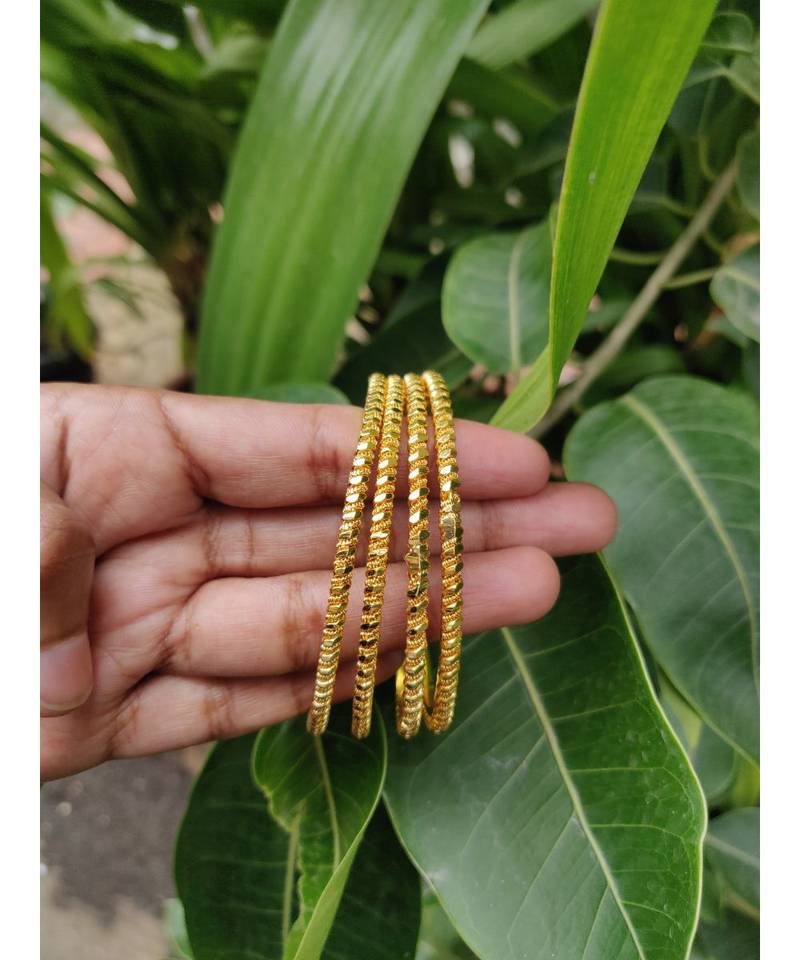 Gold Plated Bangles Set Of 4