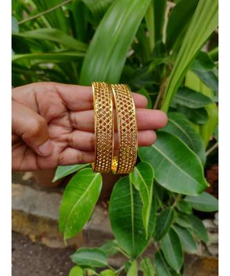 gold plated bangles set of 2 3
