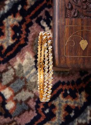 Diamond Radiance Duo: Set of 2 Bangles and Bracelets 2