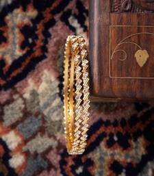 Diamond Radiance Duo: Set of 2 Bangles and Bracelets