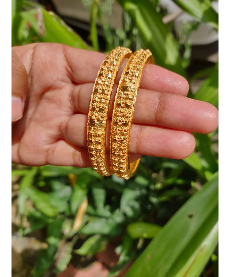 Gold Plated Bangles Set Of 2