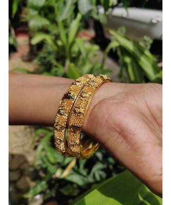 Gold Plated Designer Bangles Set Of 2 2