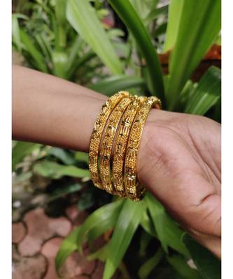 Gold Plated Designer Bangles Set Of 4 3