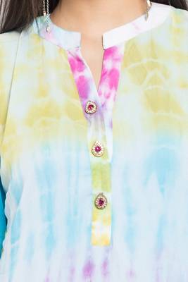 Multicolor Printed Georgette Party Wear Kurti 5