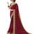 Maroon embroidered chiffon saree with blouse