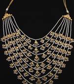 Gold Plated Kundan Shell Pearls Ranihaar Long Necklace