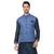 Blue printed linen nehru-jacket