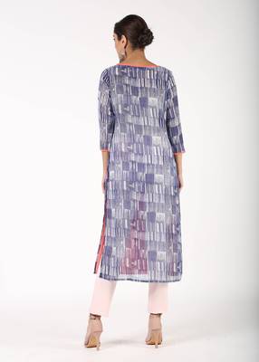 Pink printed georgette kurtas-and-kurtis 4