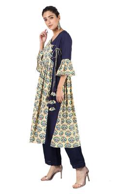 Cream printed cotton kurtas-and-kurtis 2