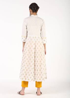 White printed cotton kurtas-and-kurtis 3