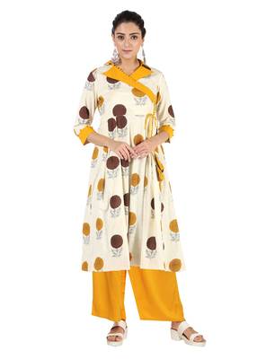 Off white printed cotton kurtas-and-kurtis 1