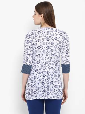 White printed cotton kurtas-and-kurtis 3