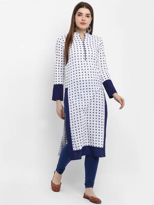 Blue printed cotton kurtas-and-kurtis 1