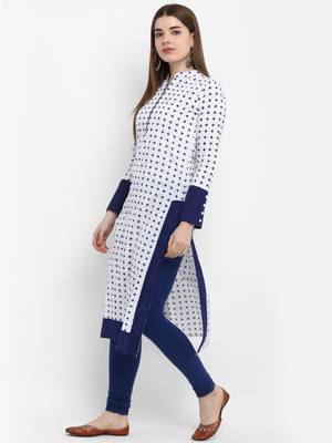 Blue printed cotton kurtas-and-kurtis 2