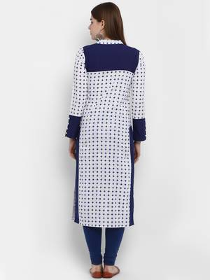 Blue printed cotton kurtas-and-kurtis 3