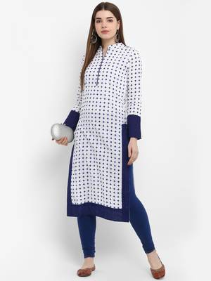 Blue printed cotton kurtas-and-kurtis 4