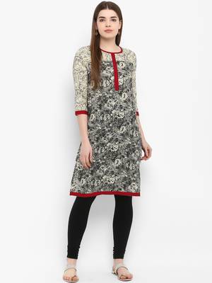 Black printed cotton kurtas-and-kurtis 1