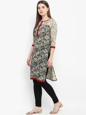 Black printed cotton kurtas-and-kurtis 3