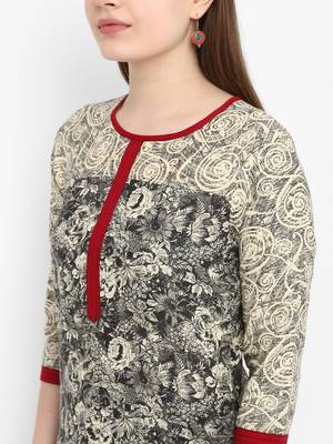 Black printed cotton kurtas-and-kurtis 5
