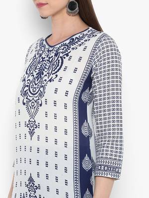 Blue printed cotton kurtas-and-kurtis 5