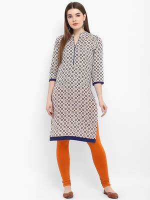 Blue printed cotton kurtas-and-kurtis 1