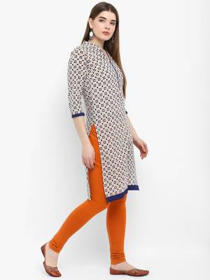Blue printed cotton kurtas-and-kurtis 2