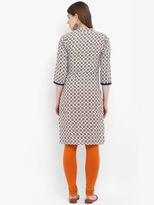 Blue printed cotton kurtas-and-kurtis 3