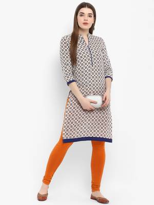 Blue printed cotton kurtas-and-kurtis 5