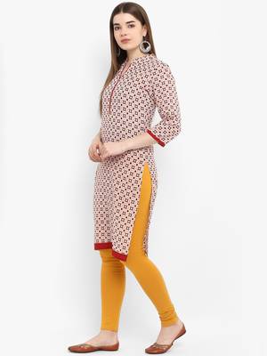 Maroon printed cotton kurtas-and-kurtis 2