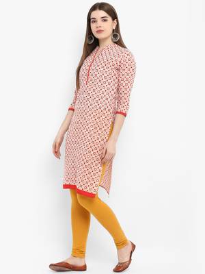 Red printed cotton kurtas-and-kurtis 2
