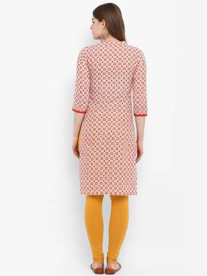 Red printed cotton kurtas-and-kurtis 3