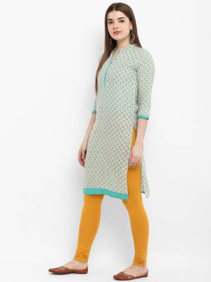 Green printed cotton kurtas-and-kurtis 2