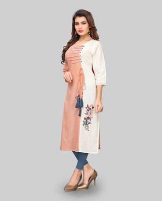 Multicolor embroidered cotton cotton-kurtis 3