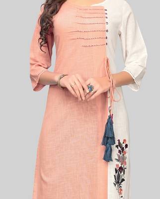 Multicolor embroidered cotton cotton-kurtis 4