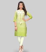 Multicolor embroidered cotton cotton-kurtis
