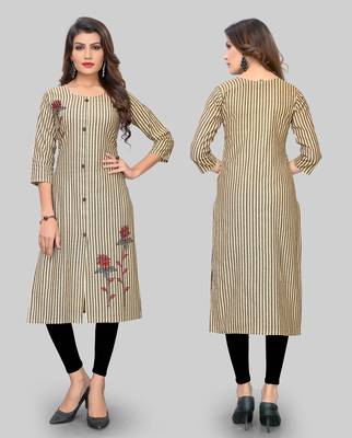 Multicolor embroidered cotton cotton-kurtis 5