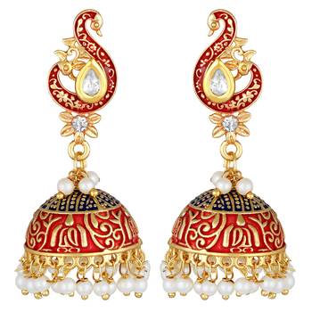 Traditional Designer Peacock Jhumki Earrings For Women 1