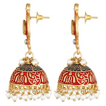 Traditional Designer Peacock Jhumki Earrings For Women 2