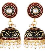 Traditional Wear Oxidised Gold Plated Jhumki Earrings For Women And Girls