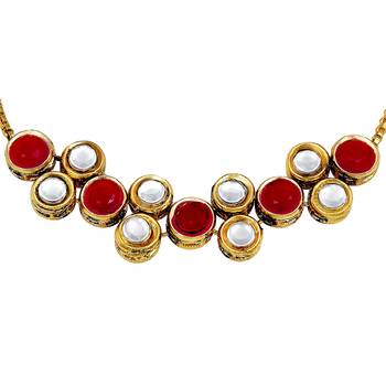 Gold Finish Stylish Kada Studded With Stones Traditional Bracelets 2