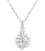 Classy Leaf Design Silver Gold Plated Cz Stone Pendant With Chain For Women