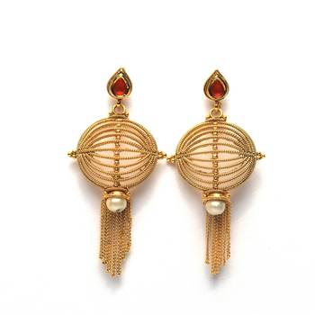 Gold cubic zirconia earrings 2