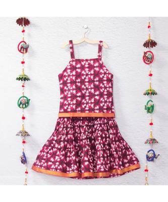 Pink Batik Print Lehenga Choli 1