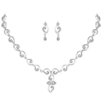 Silver Diamond  Necklaces 2