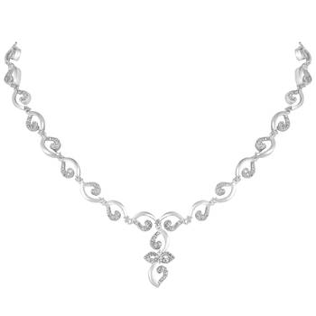 Silver Diamond  Necklaces 4