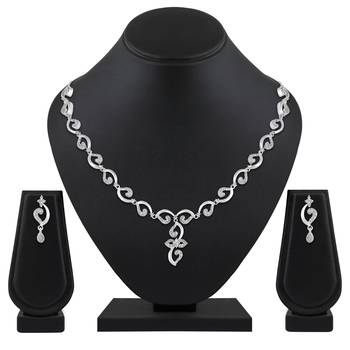 Silver Diamond  Necklaces 5