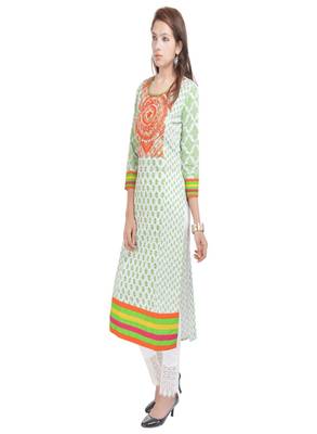 White printed cotton kurtas-and-kurtis 4