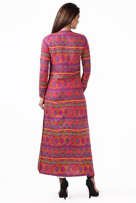 Red printed rayon kurtas-and-kurtis 4