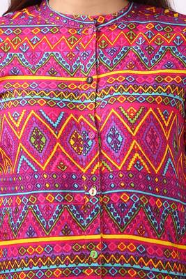 Red printed rayon kurtas-and-kurtis 5