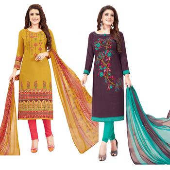 Multicolor printed crepe salwar 1